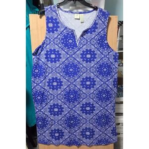 Caribbean Joe Sz‎ 2X Ladies Bandana Paisley Print Sleeveless Midi Dress